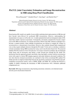 PixCUE: Joint Uncertainty Estimation and Image Reconstruction in MRI
  using Deep Pixel Classification