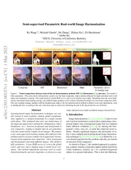 Semi-supervised Parametric Real-world Image Harmonization