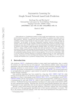 Asymmetric Learning for Graph Neural Network based Link Prediction