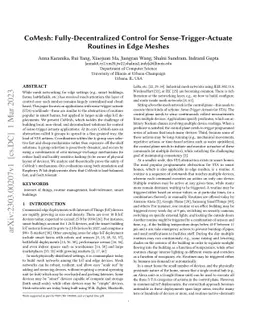 CoMesh: Fully-Decentralized Control for Sense-Trigger-Actuate Routines
  in Edge Meshes