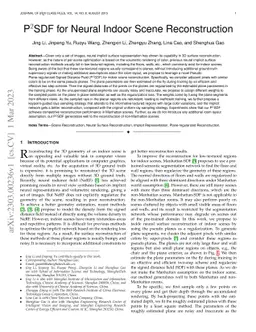 P$^2$SDF for Neural Indoor Scene Reconstruction
