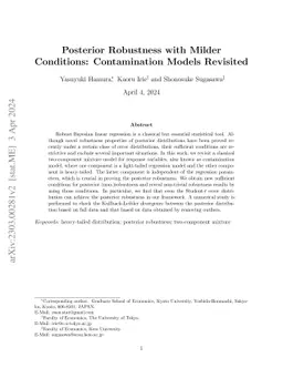Posterior Robustness with Milder Conditions: Contamination Models
  Revisited