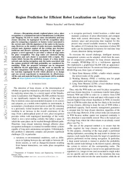 Region Prediction for Efficient Robot Localization on Large Maps