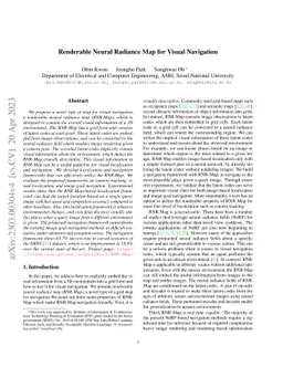 Renderable Neural Radiance Map for Visual Navigation