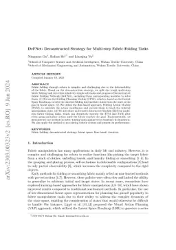 DeFNet: Deconstructed Strategy for Multi-step Fabric Folding Tasks