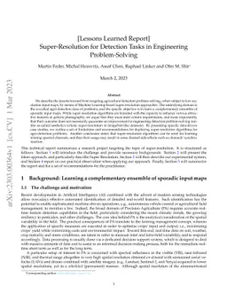 Lessons Learned Report: Super-Resolution for Detection Tasks in
  Engineering Problem-Solving