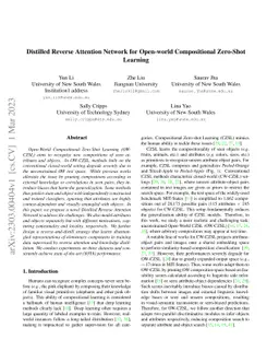 Distilled Reverse Attention Network for Open-world Compositional
  Zero-Shot Learning