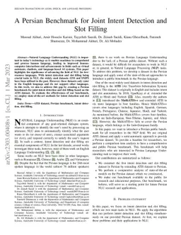 A Persian Benchmark for Joint Intent Detection and Slot Filling