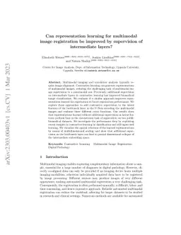 Can representation learning for multimodal image registration be
  improved by supervision of intermediate layers?