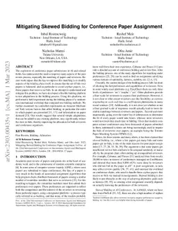 Mitigating Skewed Bidding for Conference Paper Assignment