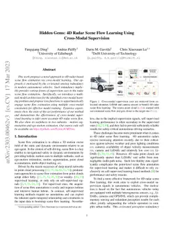 Hidden Gems: 4D Radar Scene Flow Learning Using Cross-Modal Supervision