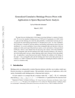 Generalized Cumulative Shrinkage Process Priors with Applications to
  Sparse Bayesian Factor Analysis