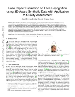 Pose Impact Estimation on Face Recognition using 3D-Aware Synthetic Data
  with Application to Quality Assessment