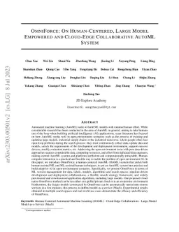 OmniForce: On Human-Centered, Large Model Empowered and Cloud-Edge
  Collaborative AutoML System