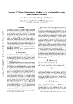 Extending DNN-based Multiplicative Masking to Deep Subband Filtering for
  Improved Dereverberation
