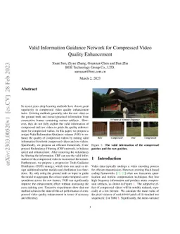 Valid Information Guidance Network for Compressed Video Quality
  Enhancement