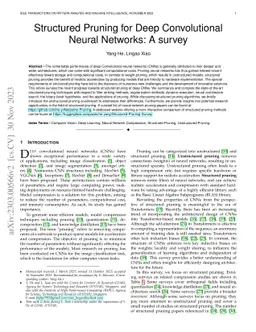 Structured Pruning for Deep Convolutional Neural Networks: A survey