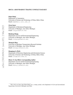 ROCO: A Roundabout Traffic Conflict Dataset