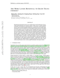 Are More Layers Beneficial to Graph Transformers?
