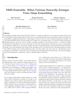 FAIR-Ensemble: When Fairness Naturally Emerges From Deep Ensembling