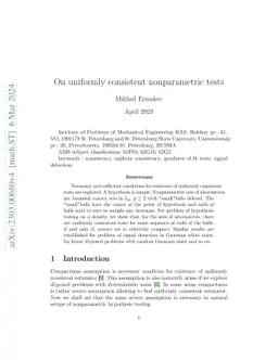 On uniformly consistent tests