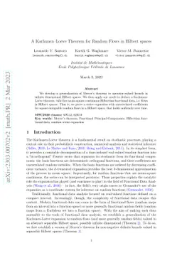 A Karhunen-Loève Theorem for Random Flows in Hilbert spaces