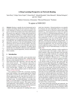 A Deep Learning Perspective on Network Routing