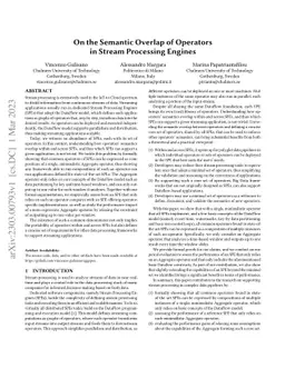 On the Semantic Overlap of Operators in Stream Processing Engines