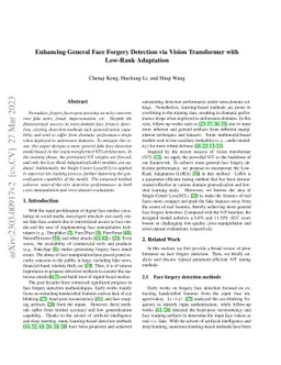 Enhancing General Face Forgery Detection via Vision Transformer with
  Low-Rank Adaptation