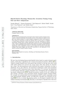 Bipedal Robot Running: Human-like Actuation Timing Using Fast and Slow
  Adaptations