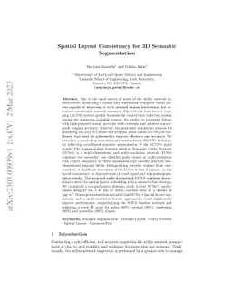 Spatial Layout Consistency for 3D Semantic Segmentation