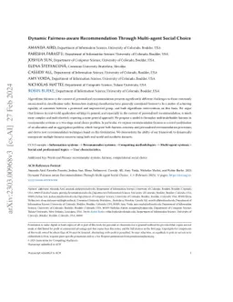 Dynamic fairness-aware recommendation through multi-agent social choice