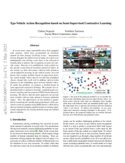 Ego-Vehicle Action Recognition based on Semi-Supervised Contrastive
  Learning