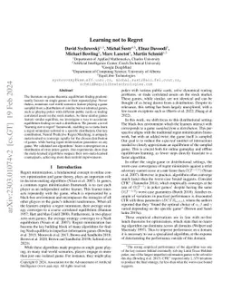 Learning not to Regret