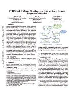 CTRLStruct: Dialogue Structure Learning for Open-Domain Response
  Generation