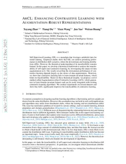 ArCL: Enhancing Contrastive Learning with Augmentation-Robust
  Representations