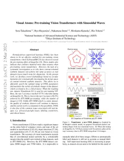 Visual Atoms: Pre-training Vision Transformers with Sinusoidal Waves