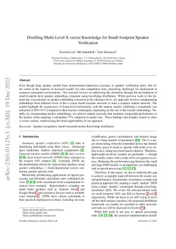 Distilling Multi-Level X-vector Knowledge for Small-footprint Speaker
  Verification