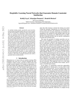 DeepSaDe: Learning Neural Networks that Guarantee Domain Constraint
  Satisfaction