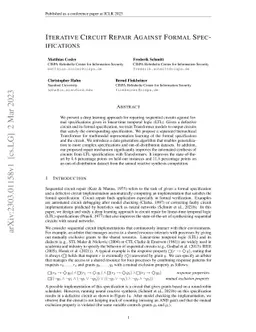 Iterative Circuit Repair Against Formal Specifications