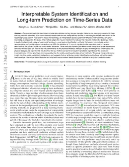 Interpretable System Identification and Long-term Prediction on
  Time-Series Data