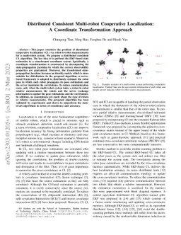 Distributed Consistent Multi-robot Cooperative Localization: A
  Coordinate Transformation Approach