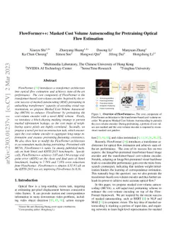 FlowFormer++: Masked Cost Volume Autoencoding for Pretraining Optical
  Flow Estimation