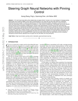 Steering Graph Neural Networks with Pinning Control