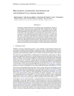 Measuring axiomatic soundness of counterfactual image models