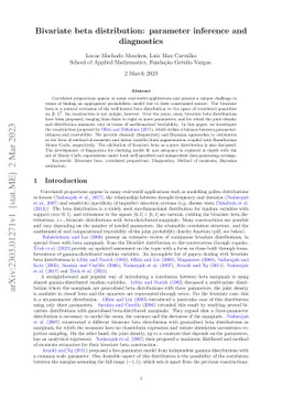 Bivariate beta distribution: parameter inference and diagnostics