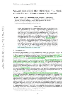Weakly-supervised HOI Detection via Prior-guided Bi-level Representation
  Learning