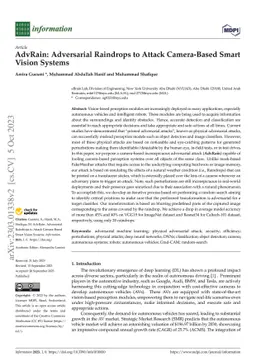 AdvRain: Adversarial Raindrops to Attack Camera-based Smart Vision
  Systems