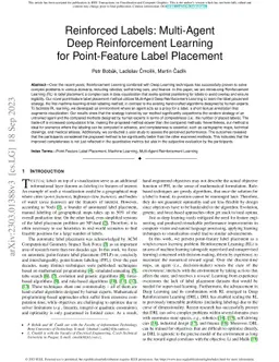 Reinforced Labels: Multi-Agent Deep Reinforcement Learning for
  Point-Feature Label Placement