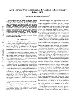 iART: Learning from Demonstration for Assisted Robotic Therapy Using
  LSTM